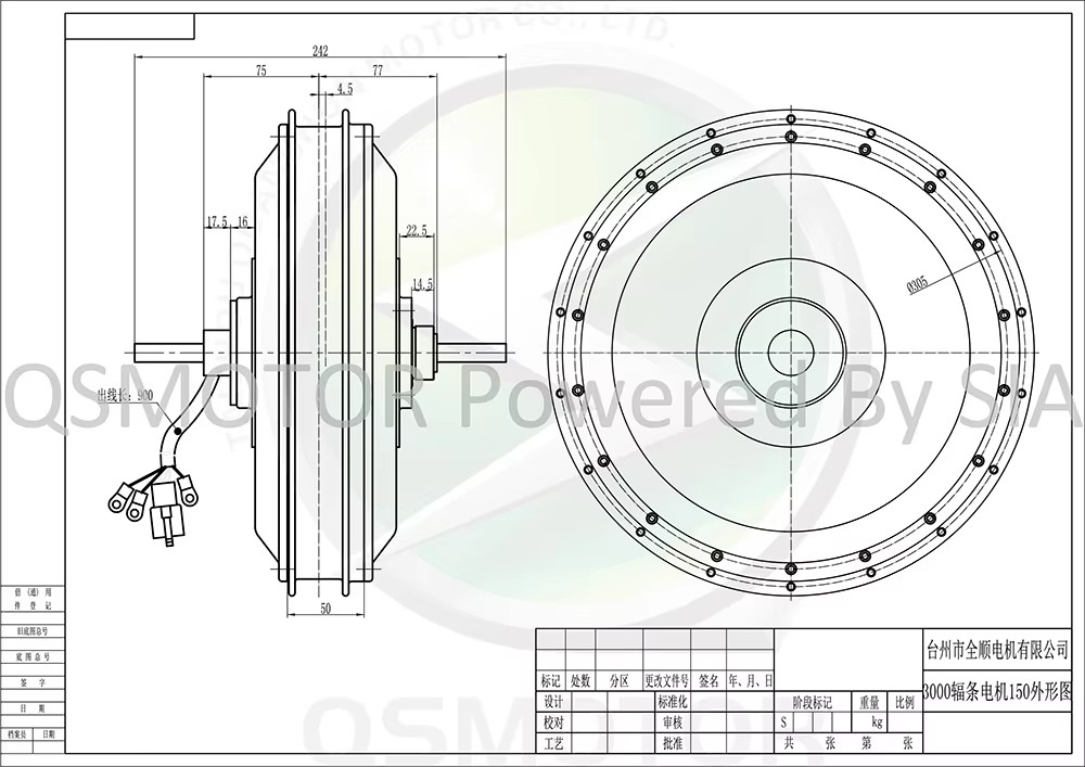 QSMotor QS273 V3 40H BLDC Spok - 12000W Electric Motorcycle Hub Motor recension och pris
