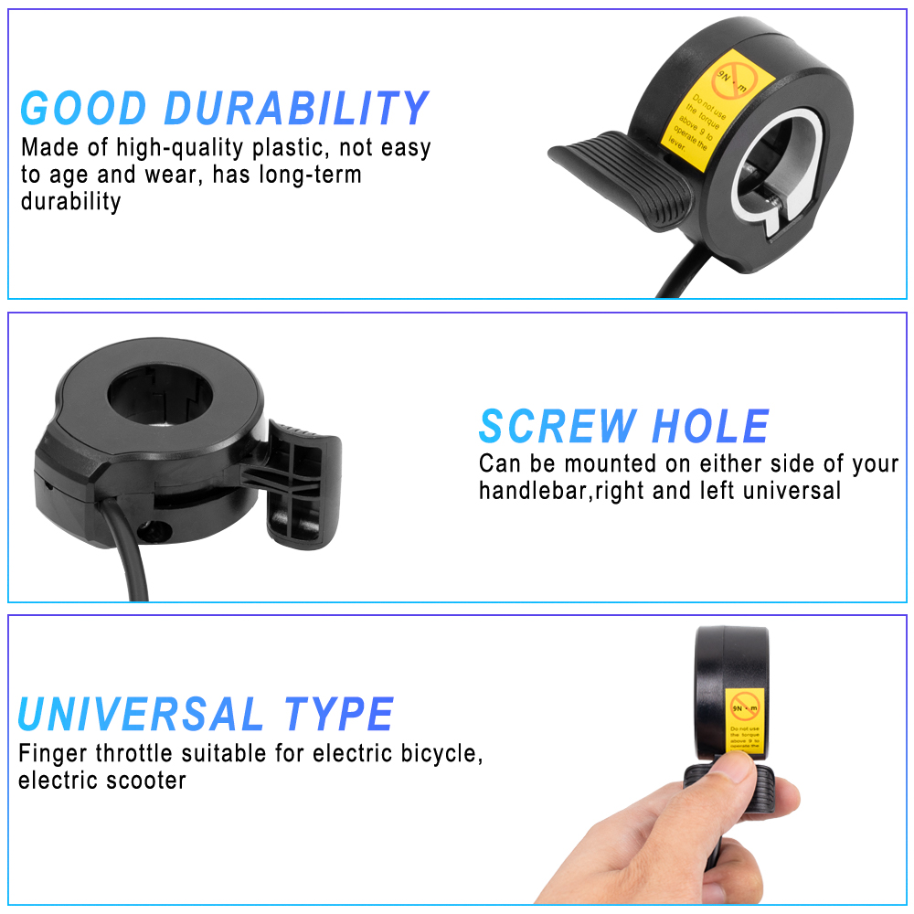 Ebike Thumb Throttle 130X for  - Mid Drive Conversion Kit 1000W recension och pris